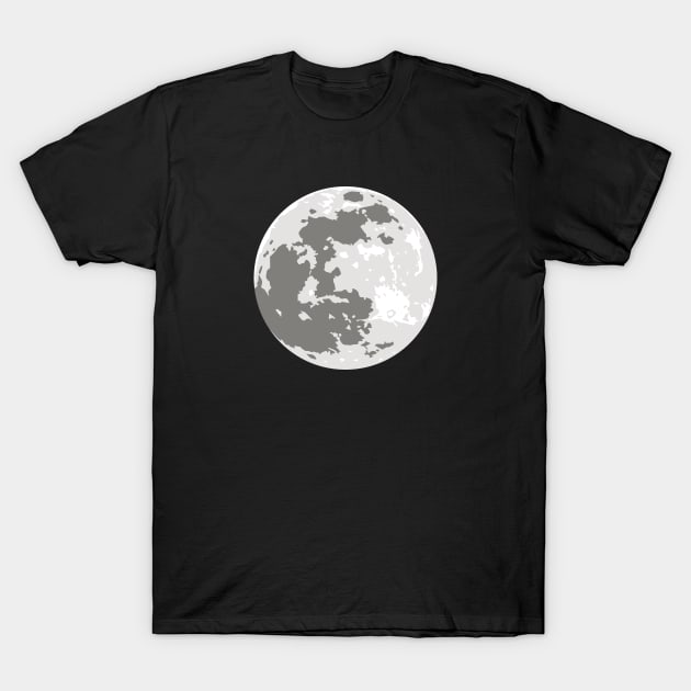 Full Moon Simple Vector Design T-Shirt by LucentJourneys